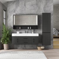 Vanité 48’’ complète – miroir LED+robinet+lingerie inclus