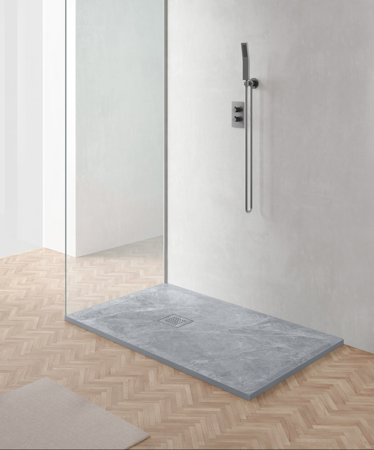 Base de douche en composite – Collection Marbrée