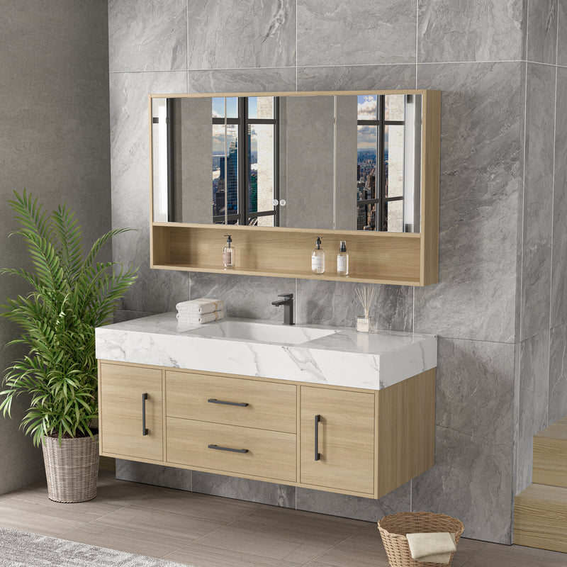 Vanité 48’’ complète – miroir LED+robinet+lingerie inclus