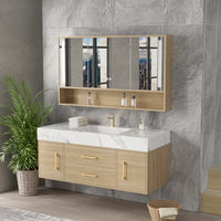 Vanité 48’’ complète – miroir LED+robinet+lingerie inclus