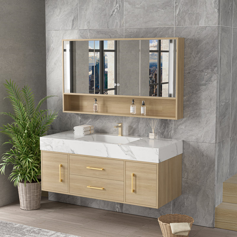 Vanité 48’’ complète – miroir LED+robinet+lingerie inclus