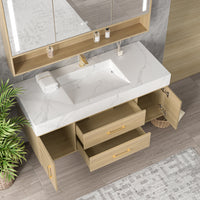Vanité 48’’ complète – miroir LED+robinet+lingerie inclus