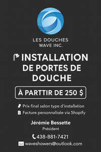 installation de porte de douche - prix sur devis